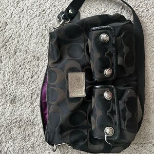 Coach Black and Brown Crossbody Bag